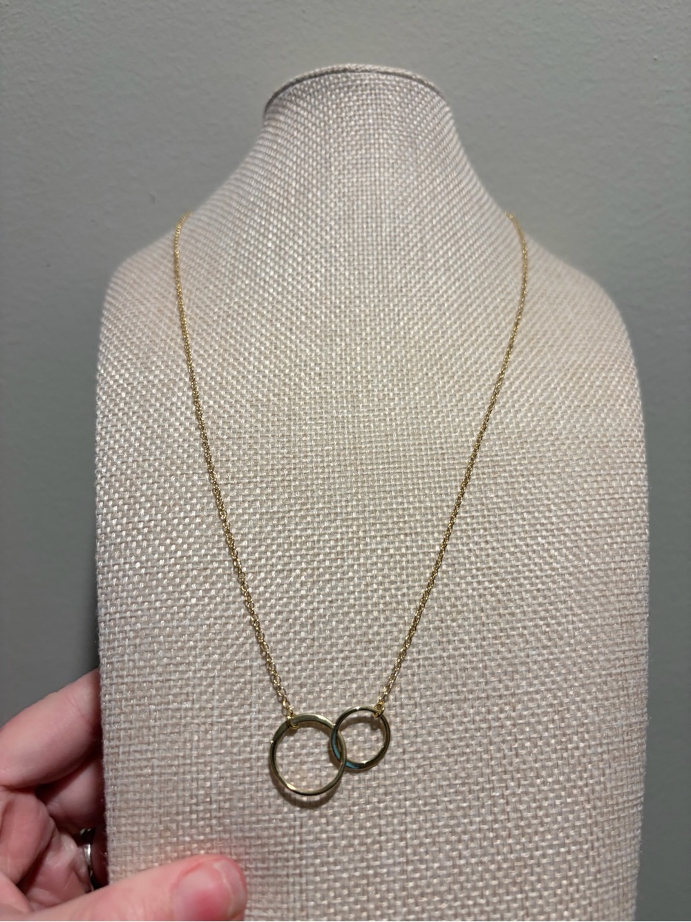 wild fable Gold Double Circle Pendant Necklace